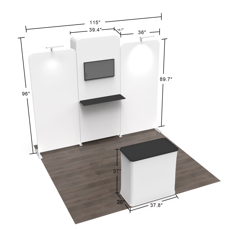 10x10 Modular FlexZip Media Booth 10.6