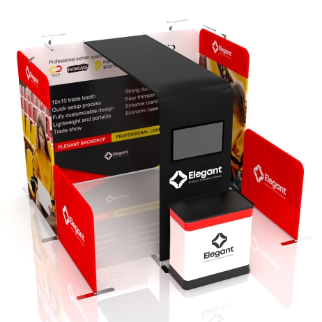 10x10 Modular FlexZip Media Booth 10.8