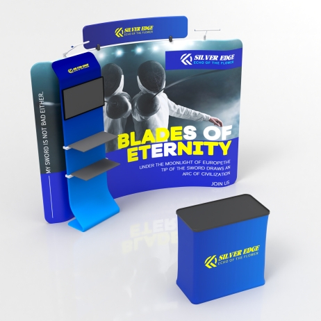 10ft Curved FlexZip Media Booth 10.2