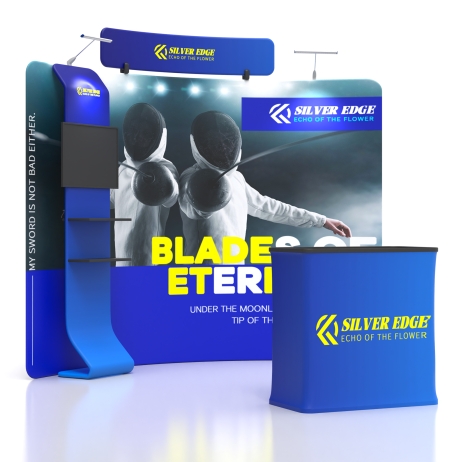 10ft Curved FlexZip Media Booth 10.2