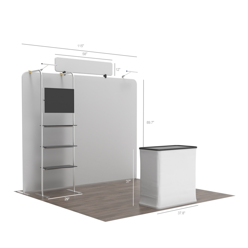 10ft Straight FlexZip Media Booth 10.1