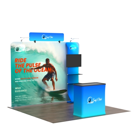 10ft Straight FlexZip Media Booth 10.2