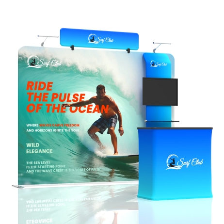 10ft Straight FlexZip Media Booth 10.2