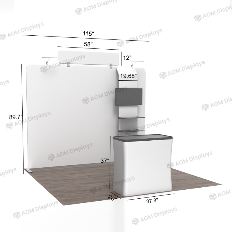 10ft Straight FlexZip Media Booth 10.2