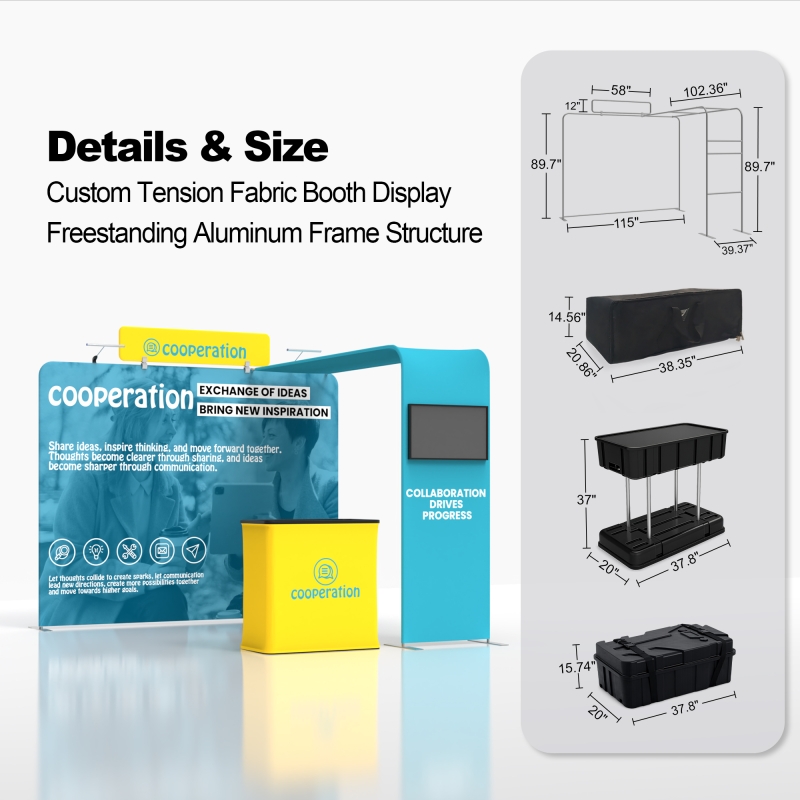 10ft Straight FlexZip Media Booth 10.3
