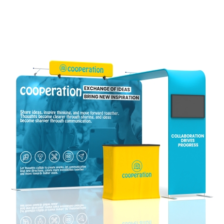 10ft Straight FlexZip Media Booth 10.3