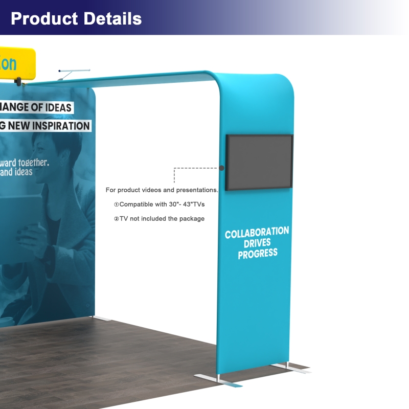 10ft Straight FlexZip Media Booth 10.3