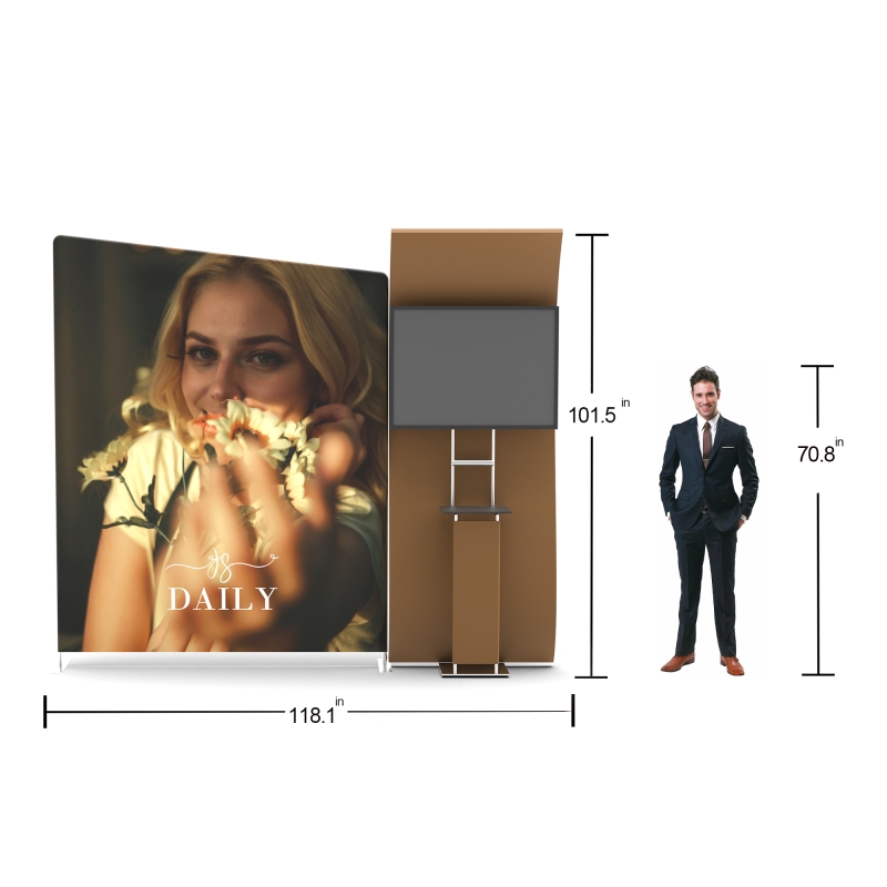 10ft FlexZip Modular Booth 10.8