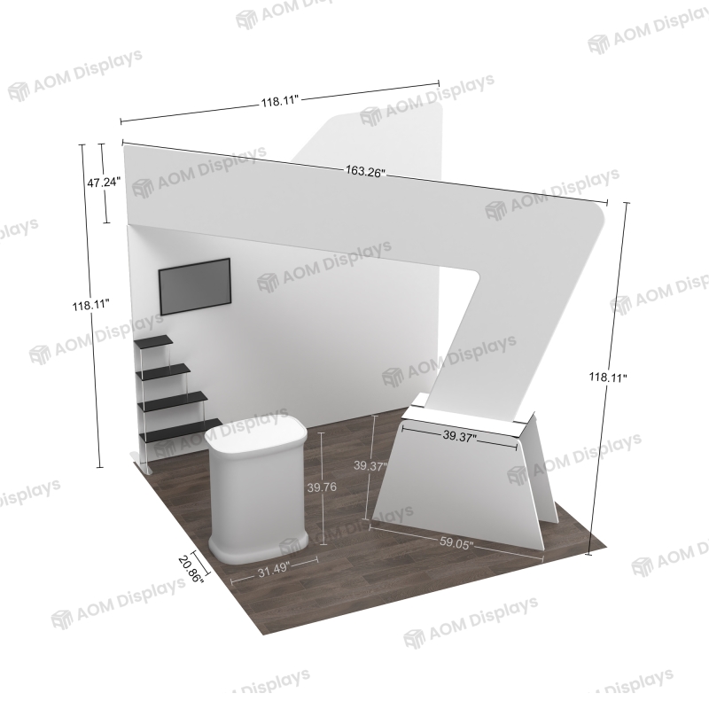 10x10 Modular FlexZip Media Booth 10.11
