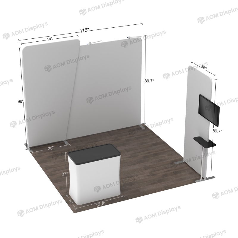 10x10 Modular FlexZip Media Booth 10.15