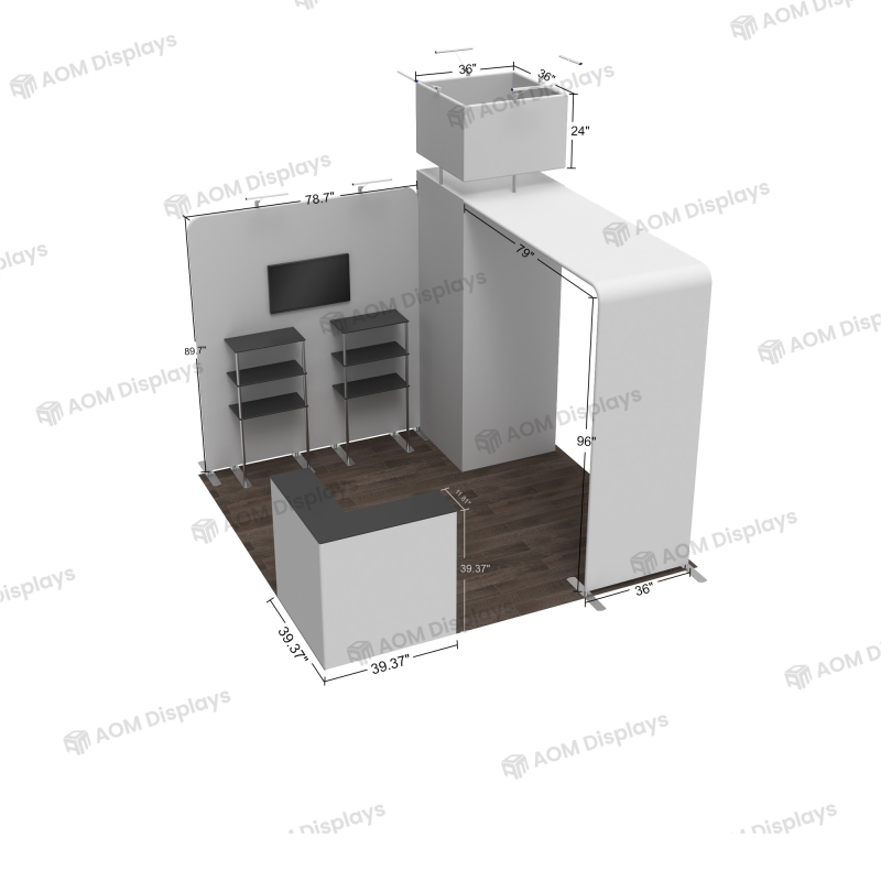 10x10 Modular FlexZip Media Booth 10.17