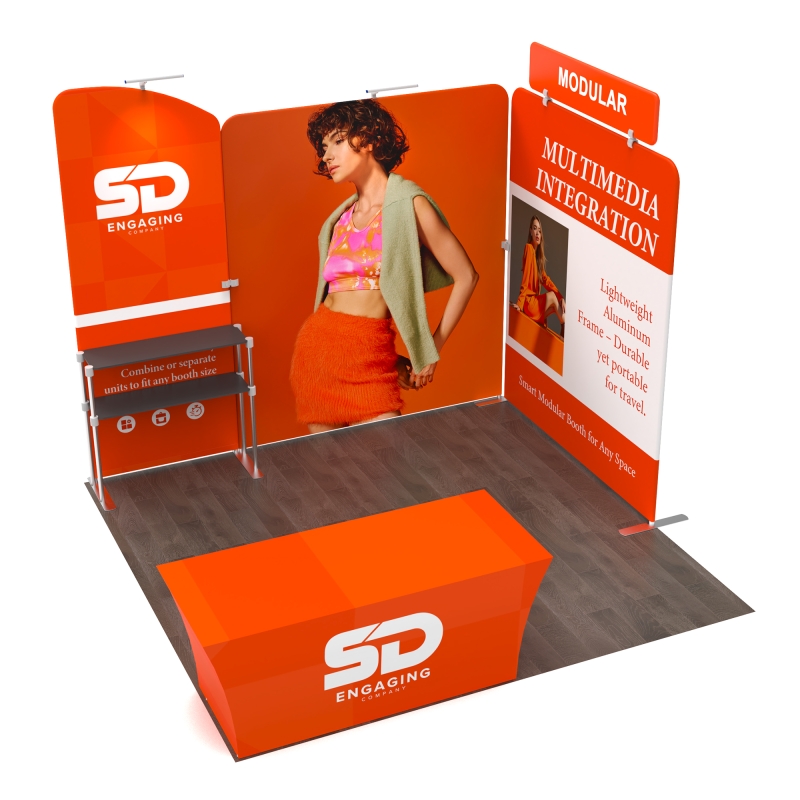 10x10 Corner FlexZip Booth 10.1