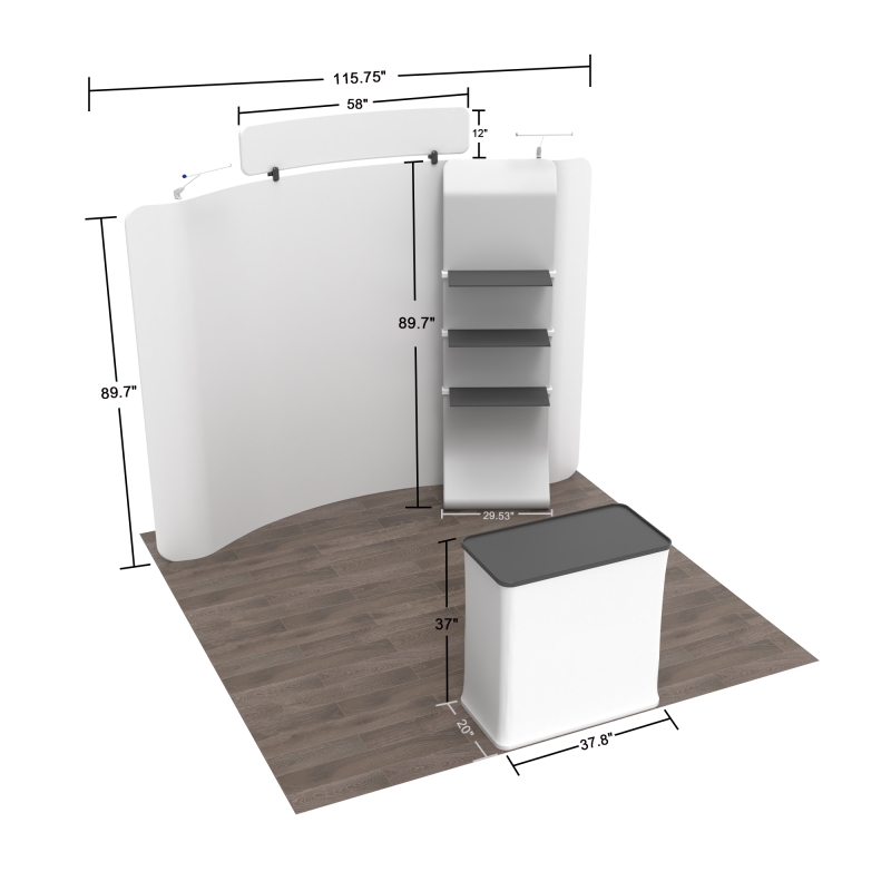10ft Curved FlexZip Booth 10.2
