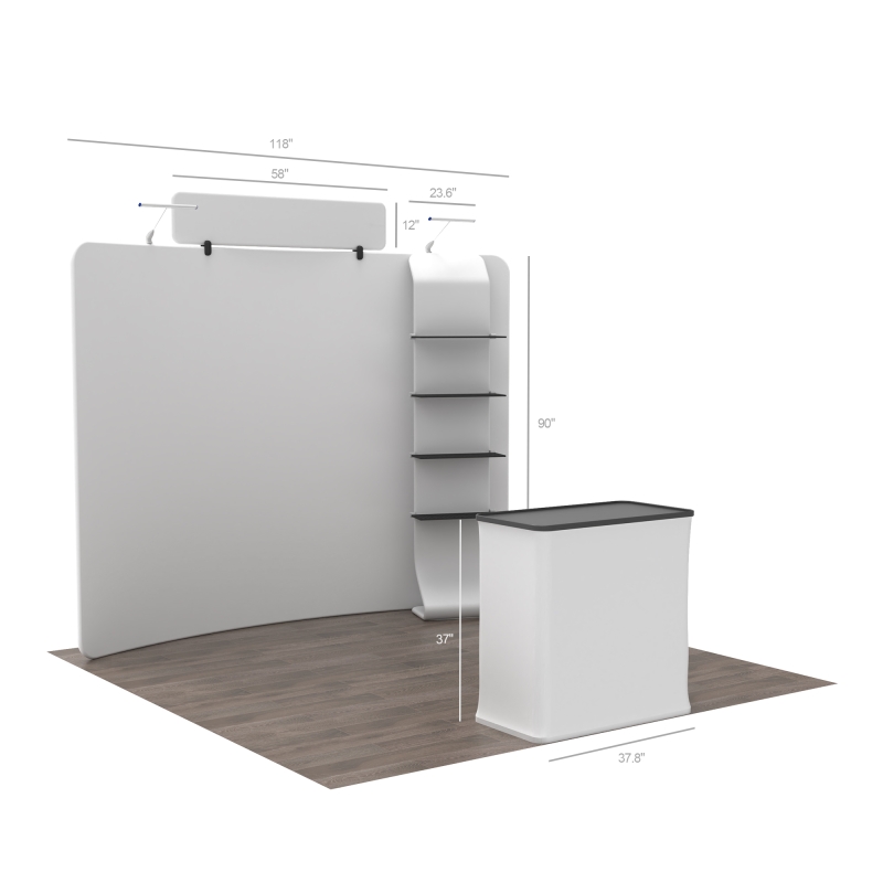 10ft Curved FlexZip Booth 10.2