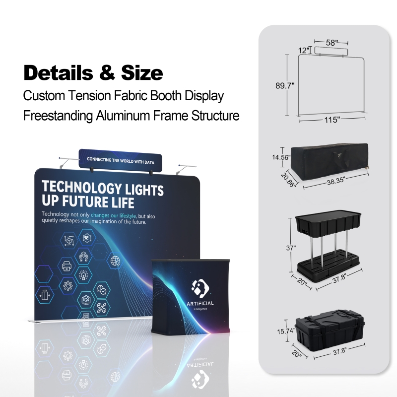 10ft Straight FlexZip Booth 10.3
