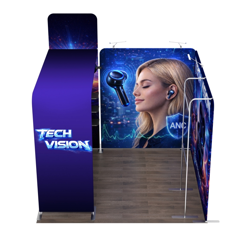 10x10 Corner FlexZip Booth 10.4