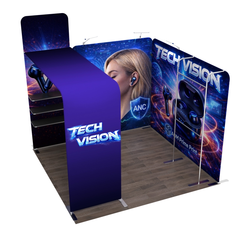 10x10 Corner FlexZip Booth 10.4