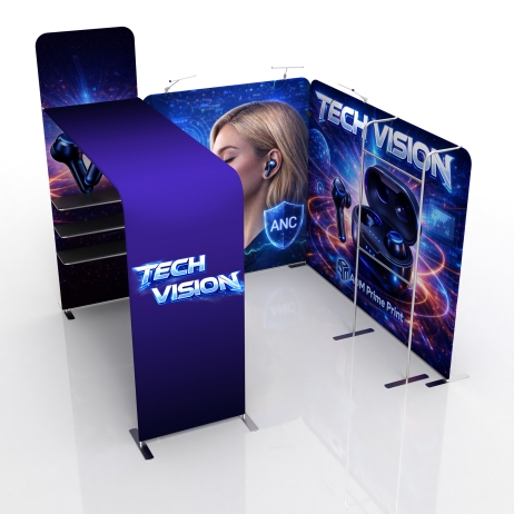 10x10 Corner FlexZip Booth 10.4