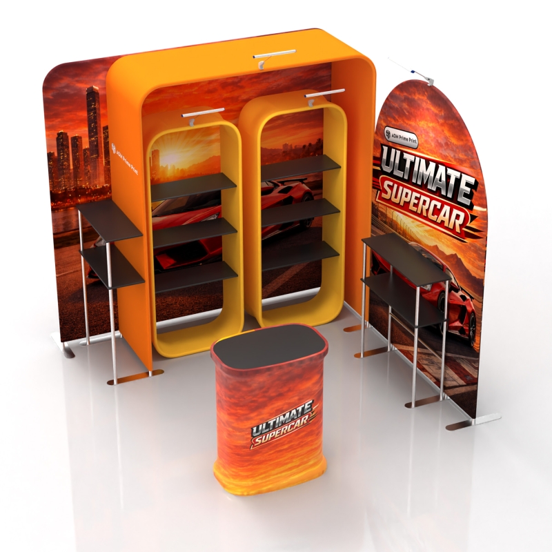 10x10 Corner FlexZip Booth 10.5