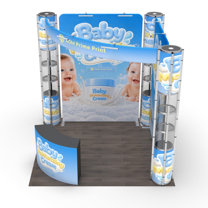 10x10 Corner FlexZip Booth 10.6