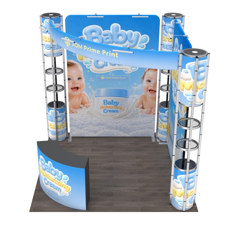 10x10 Corner FlexZip Booth 10.6