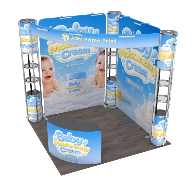 10x10 Corner FlexZip Booth 10.6