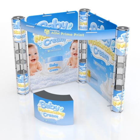 10x10 Corner FlexZip Booth 10.6