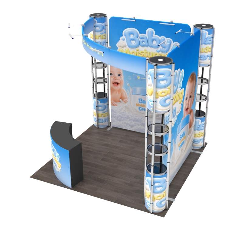 10x10 Corner FlexZip Booth 10.6
