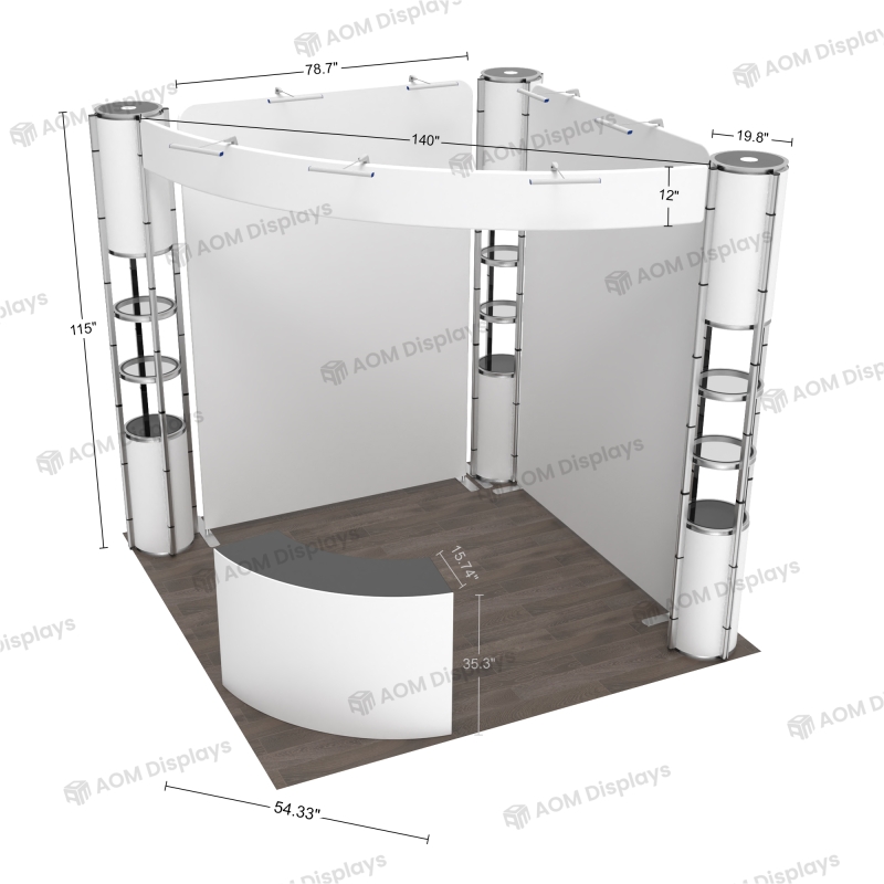 10x10 Corner FlexZip Booth 10.6
