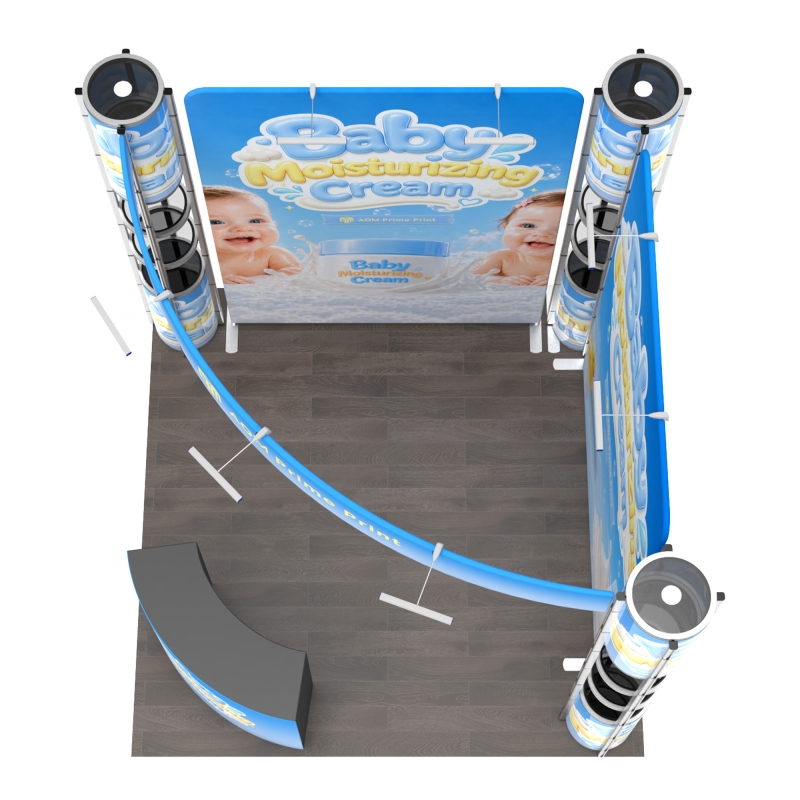 10x10 Corner FlexZip Booth 10.6