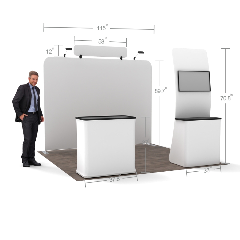 10ft Straight FlexZip Booth