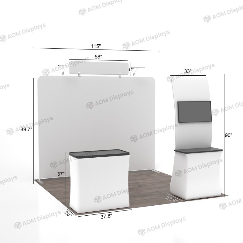 10x10 Custom Trade Show Booth with Configurable Components