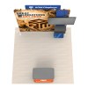 8x8 FlexZip™ Media Trade Show Booth with TV Mount and Display Shelves