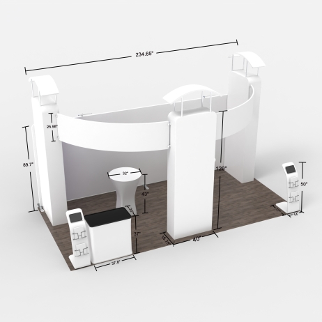 10x20 Custom Trade Show Booths – Large Impact, Modular Setup | AOM ...