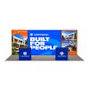 10x20 Backlit Trade Show Booth with Three Fabric Displays and Two Counters
