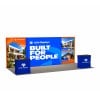 10x20 Backlit Trade Show Booth with Three Fabric Displays and Two Counters
