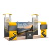10x20 Backlit Trade Show Booth with Dual Backlit Towers and TV Mounts