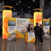 10x20 Backlit Trade Show Booth with Dual Backlit Towers and TV Mounts