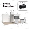 10x20 Trade Show Booth with Canopy-Topped Tower and Half-Arch TV Display