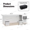 10x20 Backlit Fabric Trade Show Booth with Half-Arch TV Mount and Counter