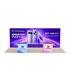 10x20 Backlit Fabric Trade Show Booth with Dual Hard Case Counters