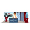 10x20 Backlit Trade Show Booth with Curtained Enclosure and Shelves