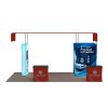 10x20 Backlit Trade Show Booth with Wide Header and Square Tower