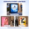 10x20 Backlit Trade Show Booth with Wide Header and Square Tower