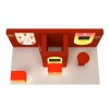 10x20 Backlit Trade Show Booth with Selective Backlighting and Storage Room