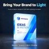 10x20 Backlit Trade Show Booth with Shaped Lightboxes and Display Shelves