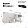 10x20 Angled Backlit Trade Show Booth with TV Mount Arch and Oval Counter