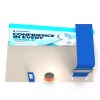 10x20 Angled Backlit Trade Show Booth with TV Mount Arch and Oval Counter