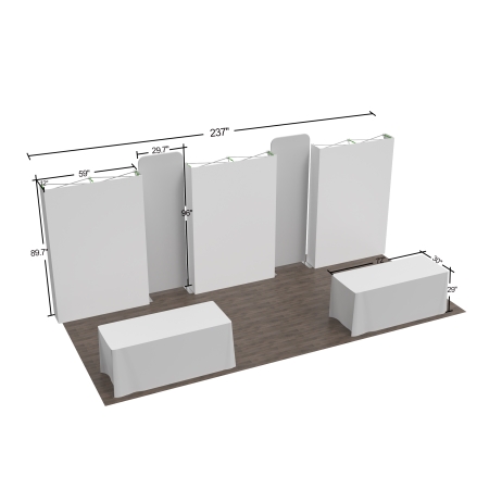 10x20 Banner Combo Trade Show Booths | Modular Exhibit Kits | AOM Prime ...