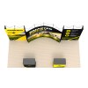 10x20 FlexPop™ Trade Show Booth with Curved Center and Straight Ends
